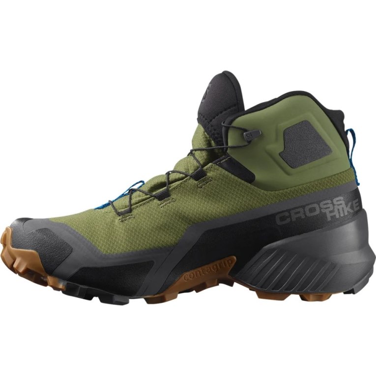 Olive Salomon Cross Hike Mid GTX Men's Hiking Boots | IE PB6310